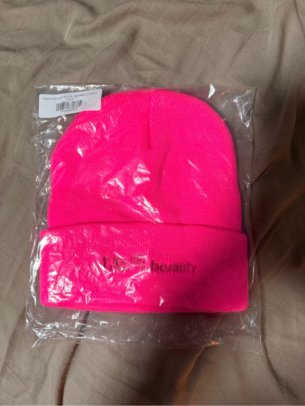 Ariana Grande rem beauty Hot Pink Beanie Hat